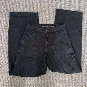 American Eagle super high rise baggy wide leg cargo jeans size 2